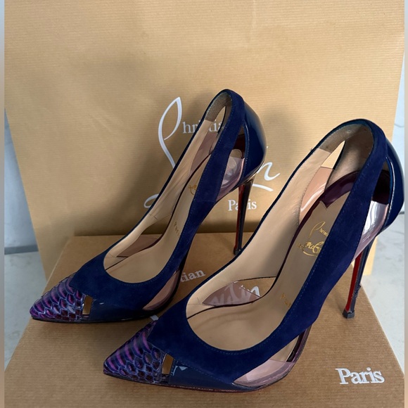 Christian Louboutin Galata 120 watersnake / version Eclipse - Picture 5 of 17